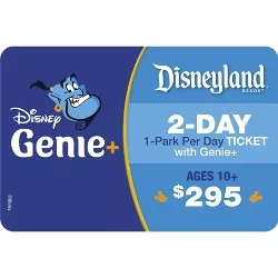 Disneyland Resort 2-Day 1 Park Per Day Ticket with Genie+ Service Ages 10+ $295 (Email Delivery)