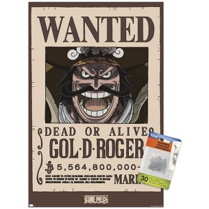 Trends International One Piece - Gol D Roger Wanted Poster Unframed Wall Poster Prints - 1 of 4