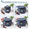 StorageBud Fine China Storage Containers, Durable Dinnerware Storage Set, Hard Shell Quilted Dish Storage Boxes with Felt Dividers - 3 of 4