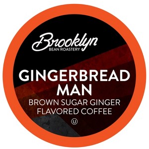 Brooklyn Beans Gingerbread Man Flavored Coffee Pods,Compatible 2.0 Keurig, 40 Ct - 1 of 4