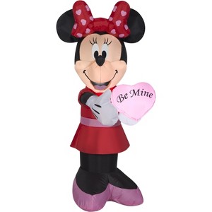 Gemmy Airblown Inflatable Valentine Minnie Mouse, 3.5 ft Tall, Red - 1 of 3
