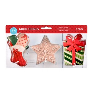 R&M International 3 Piece Good Tidings Cookie Cutter Set - 1 of 3