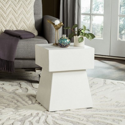 Zen Ivory Concrete Indoor/Outdoor Square Accent Table