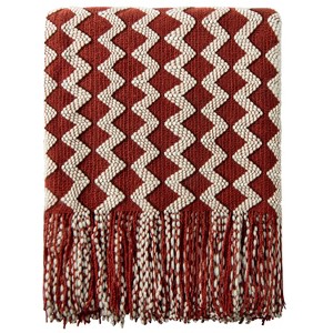 Acrylic Knitted Throw Blanket, Lightweight Soft Woven Blanket with Tassels, Decor for Couch & Bed, 51 x 67 inches - NTBAY - 1 of 4