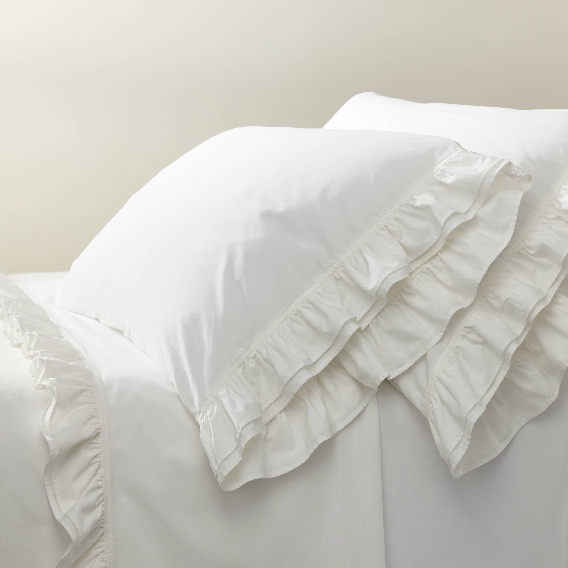 Queen Ruffle Sheet Set White Simply Shabby Chic