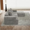 102.4" Wide Modern Modular Sectional Sofa with Deep Seat and Comfy Chaise for Living Room -3irtyhousy - 2 of 4