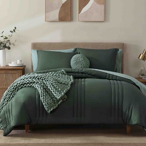BAGOKIE 7 Pieces Bed in a Bag Comforter Set for All Season - 1 of 4