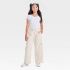 Girls' Wide Leg Soft Cargo Pants - art class™ - 3 of 3
