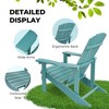 Outdoor Folding Adirondack Chair, Weather Resistant Outdoor Patio Chair, Outdoor Adjustable Lounge Chairs for Yard Garden Patio Poolside - image 2 of 4