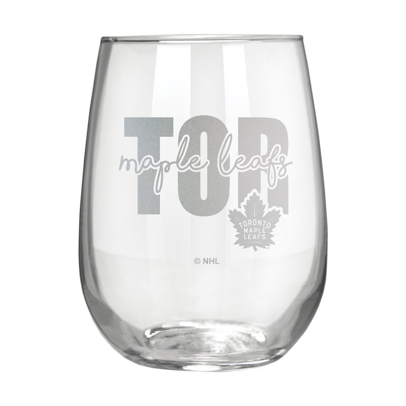 NHL Toronto Maple Leafs The Vino Stemless 17oz Wine Glass - Clear, 1 of 2