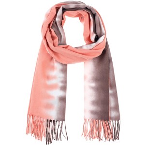 INSPIRE CHIC Women's Contrast Color Imitation Cashmere Ombre Fringe Soft Winter Warm Scarves 1Pc - 1 of 4