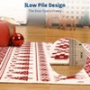 Christmas Area Rug Washable Festive Carpet Snowflakes Holiday Decor Non Slip Low Pile Living Room Bedroom Rug - 4 of 4