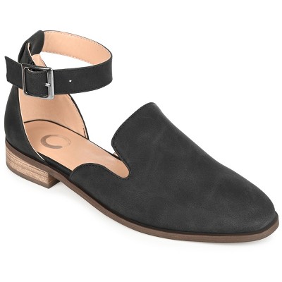 Journee Collection Womens Loreta Buckle Square Toe Loafer Flats