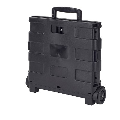 Black Collapsible Utility Cart with Extendable Handle