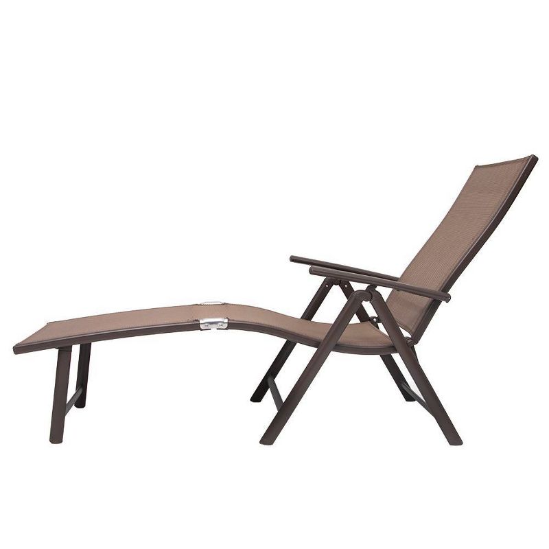 3pc Outdoor Set with Adjustable Chaise Lounge Chairs &#38; Table - Brown/Black - Crestlive Products, 6 of 13