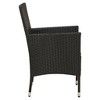 vidaXL Garden Chair Set of 2 Black Poly Rattan Medium - 4 of 4