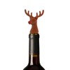 TrueZoo Reindeer Bottle Stopper, Christmas Animal Cork, Novelty Wine Stopper Stocking Stuffer Gift, Dishwasher Safe Silicone, Brown, Set of 1 - 3 of 4