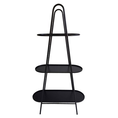 VIP Metal 43.5 in. Black 3-Tier Plant Shelf