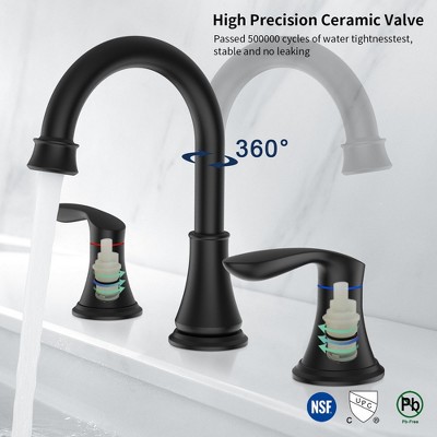 2-Handle 8 inch Widespread Bathroom Sink Faucet
