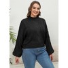 Clearlove Womens Oversized Sweater Crewneck Long Sleeve Fuzzy Knit Chunky Warm Pullover Sweaters Top Winter Trendy Outfit - 4 of 4