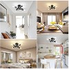 Itopfox Semi Flush Mount Ceiling Light Fixture Matte Black, Modern Sputnik Close to Ceiling Light, Chandelier for Bedroom Kitchen 4 Light E26 Socket - 4 of 4