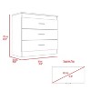 NicBex 3-Drawer Compact Modern Dresser Wood Finish, Stacked Drawers for Ample Storage, Metal Handles for Versatile Home Spaces - 3 of 4