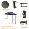 Double Tier Soft Top Canopy and Steel Frame with hook and Bar Counters - 4 of 4