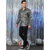 INSPIRE CHIC Men's Animal Printed Long Sleeves Button Down Party Dress Shirt - 4 of 4