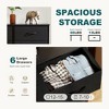 AZL1 Life Concept Utility Storage Drawers Stylish and Functional Storage, 6 Drawer Dresser for Nursery, Closet, Entryway, Black, 38.1"*13.7"*29.9" - 4 of 4