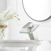 BWE Glass Spout Waterfall Single Hole Single Handle Bathroom Sink Faucet With Pop Up Drain - 3 of 4