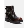 Allux Faux Leather Pin Buckle Boots Women - 3 of 4