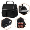 OPUX Insulated Dual Compartment Lunch Bag, Leakproof Soft Cooler Box Women Men Adult, Reusable Tote Pail Kids Boys Girls School - image 4 of 4