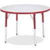 Jonti-Craft Berries Adult Height Color Edge Round Table (36 x 36) in Red - 2 of 2