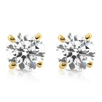 Pompeii3 1 1/4ct Diamond Studs 14K Yellow Gold