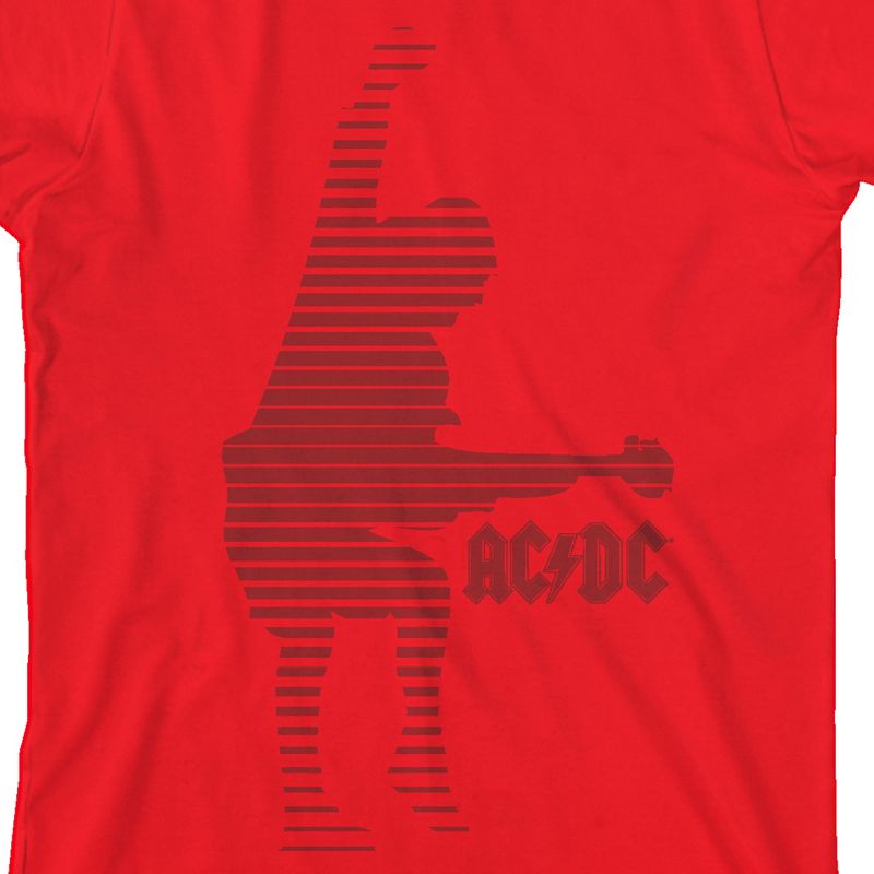 ACDC Red Angus Young Silhouette Youth Red Short Sleeve Crew Neck Tee, 2 of 4