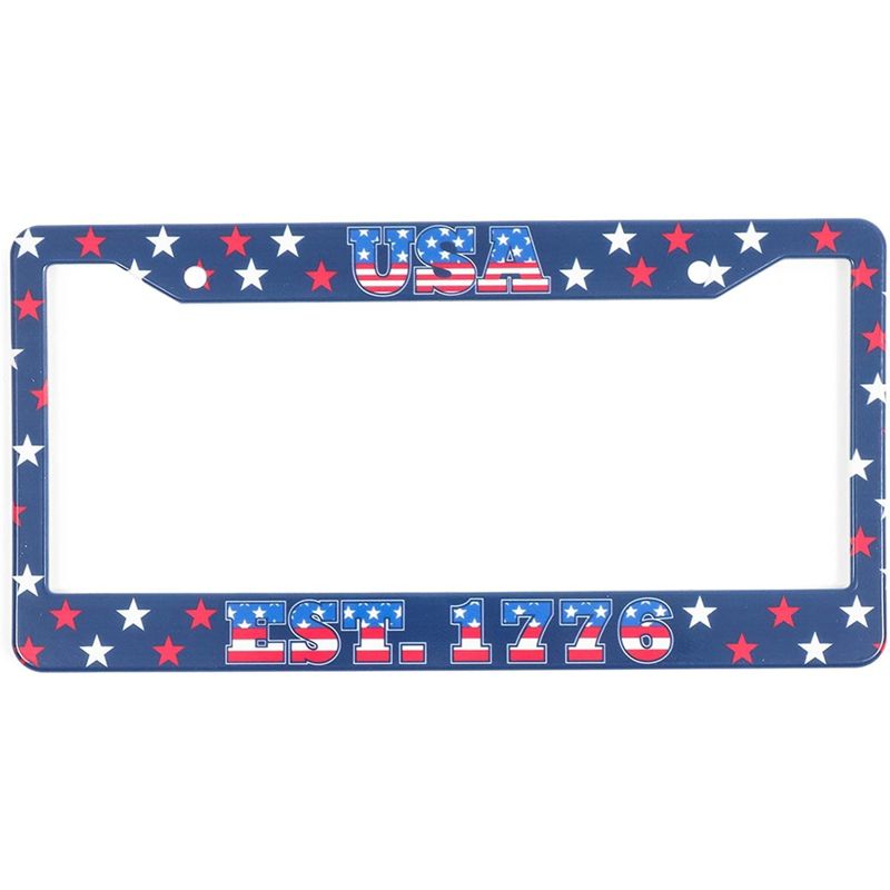 Zodaca 2 Pack American Flag License Plate Frames Covers with Screws, 12.3 x 6.4 in, 3 of 10