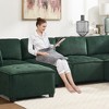 U-Shaped Sectional Sofas with Reversible Chaise, Luxurious Corduroy Upholstery, Deep Seat Comfort & Durable Support Perfect for Living Room - 2 of 4