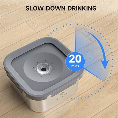 Els Pet 120 oz Stainless Steel Floating Dog and Cat Bowl