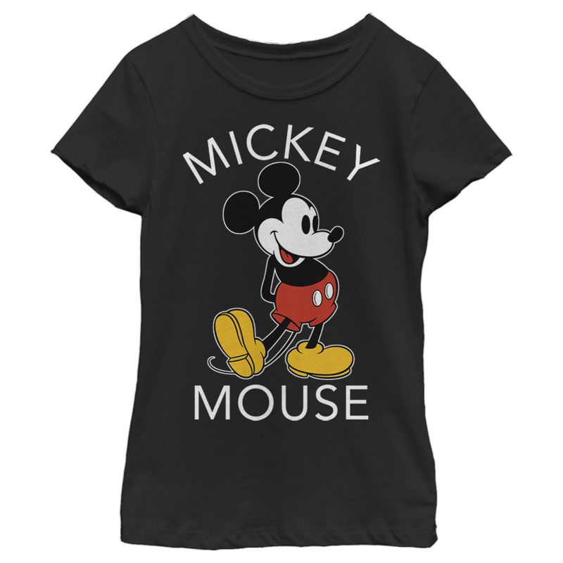 Girl's Disney Mickey Mouse Classic Style T-Shirt, 1 of 5