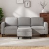 Mjkone Convertible Sectional Sofa Couch, 3-Seat L-Shaped Sofa with Storage Ottoman - 2 of 4