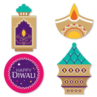 Big Dot of Happiness Happy Diwali - Diy Shaped Festival of Lights Party Cut-Outs - 24 Count