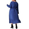 Agnes Orinda Women's Plus Size Casual High Waist Long Sleeve Ruffle Hem Elegant Tunic Dresses - 4 of 4