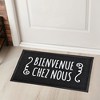 Evideco French Home Goods Welcome Door Mat, Non-Slip 100% Recycled PVC Rug, Two Sizes Available, Indoor/Outdoor Use - 2 of 4