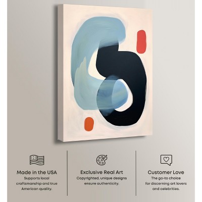 Modern Earbuds Abstract Shapes Canvas Wall Art, 10" x 15"