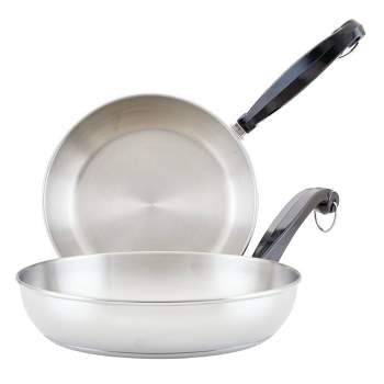 Farberware Classic Stainless Steel Twin Pack: 8.25" & 10" Skillets