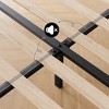 Twin Size Bed Frame with Headboard Adjustable, Linen Upholstered Twin Platform Bed with Headboard - 3 of 4