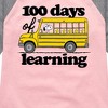 Girls' - Peanuts - 100 Days Of Learning Shirt Tail Raglan Graphic T-shirt - 2 of 4