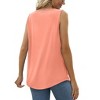Women's Tank Tops Loose Fit Pleated Square Neck Sleeveless Tops Shirts Curved Hem Summer Outfit - 3 of 4