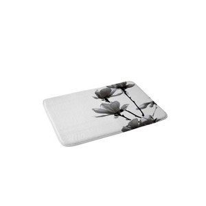 21"x34" Monika Strigel Black Magnolia Memory Foam Bath Rug Black/White - Deny Designs - 1 of 3