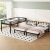 Twin Over Twin & Twin Bunk Bed with Ladder and Guardrails - 4 of 4